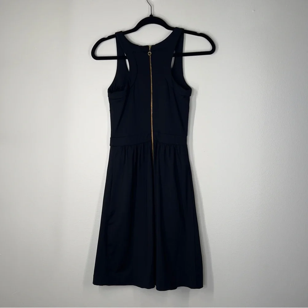 Cynthia Rowley Women’s XS Black Liw Scoop Neck Fitted Waist Mini Flare dress - Picture 3 of 14